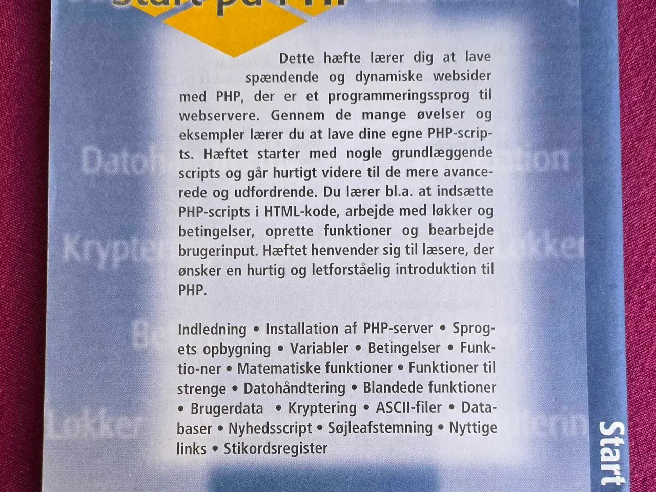 Billede 2 - Start på PHP