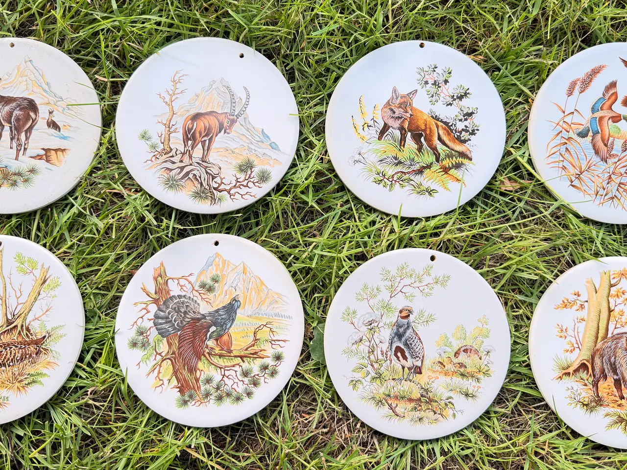 Billede 1 - Vintage samlertallerkener med dyremotiver – 14 stk