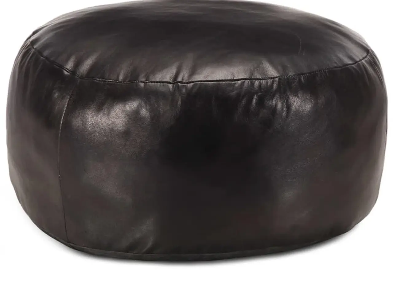 Billede 1 - Puf i ægte gedeskind - 60 × 30 cm, sort