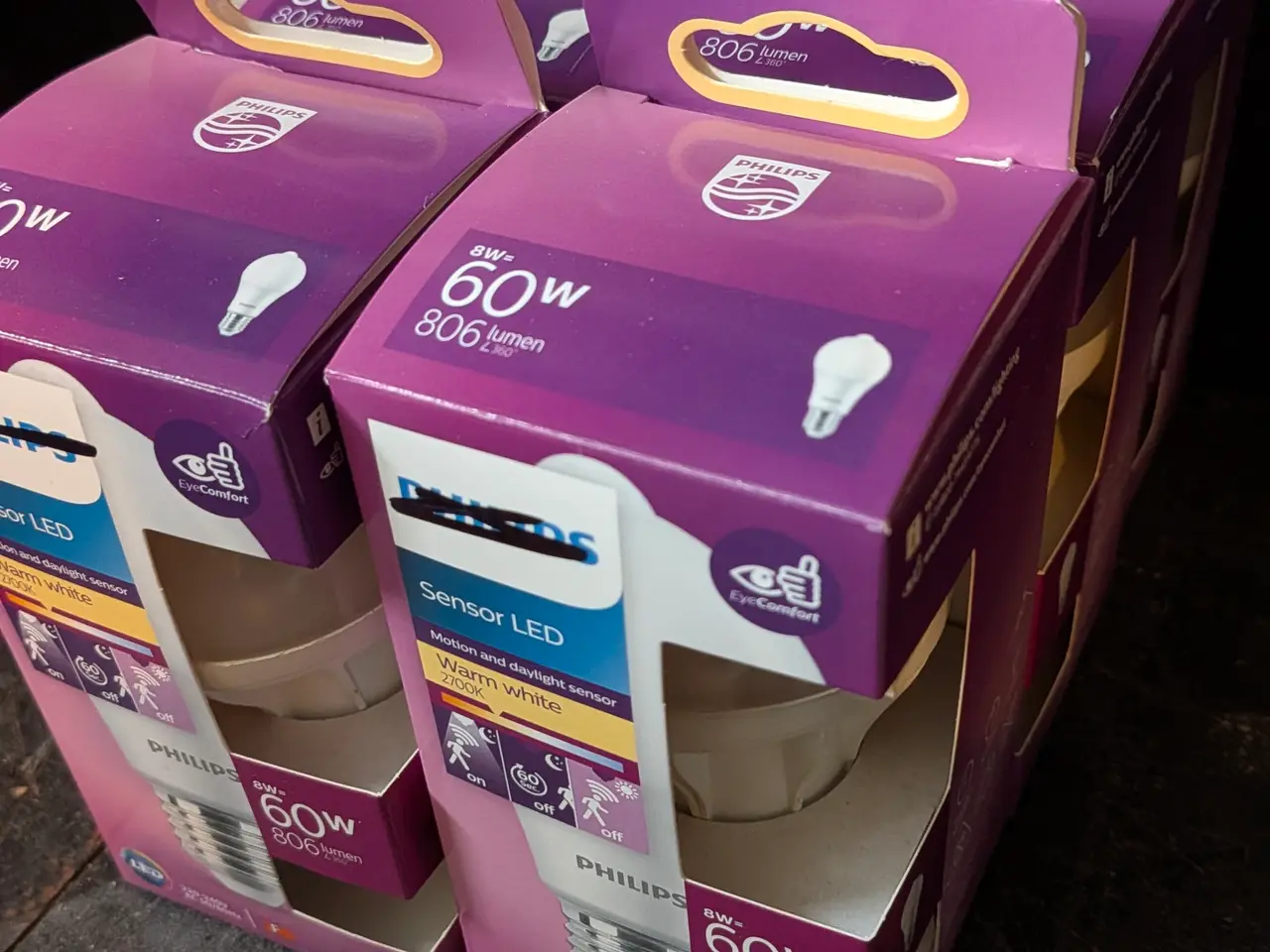 Billede 4 - 6x PIR sensor-pærer E27 LED 9 watt