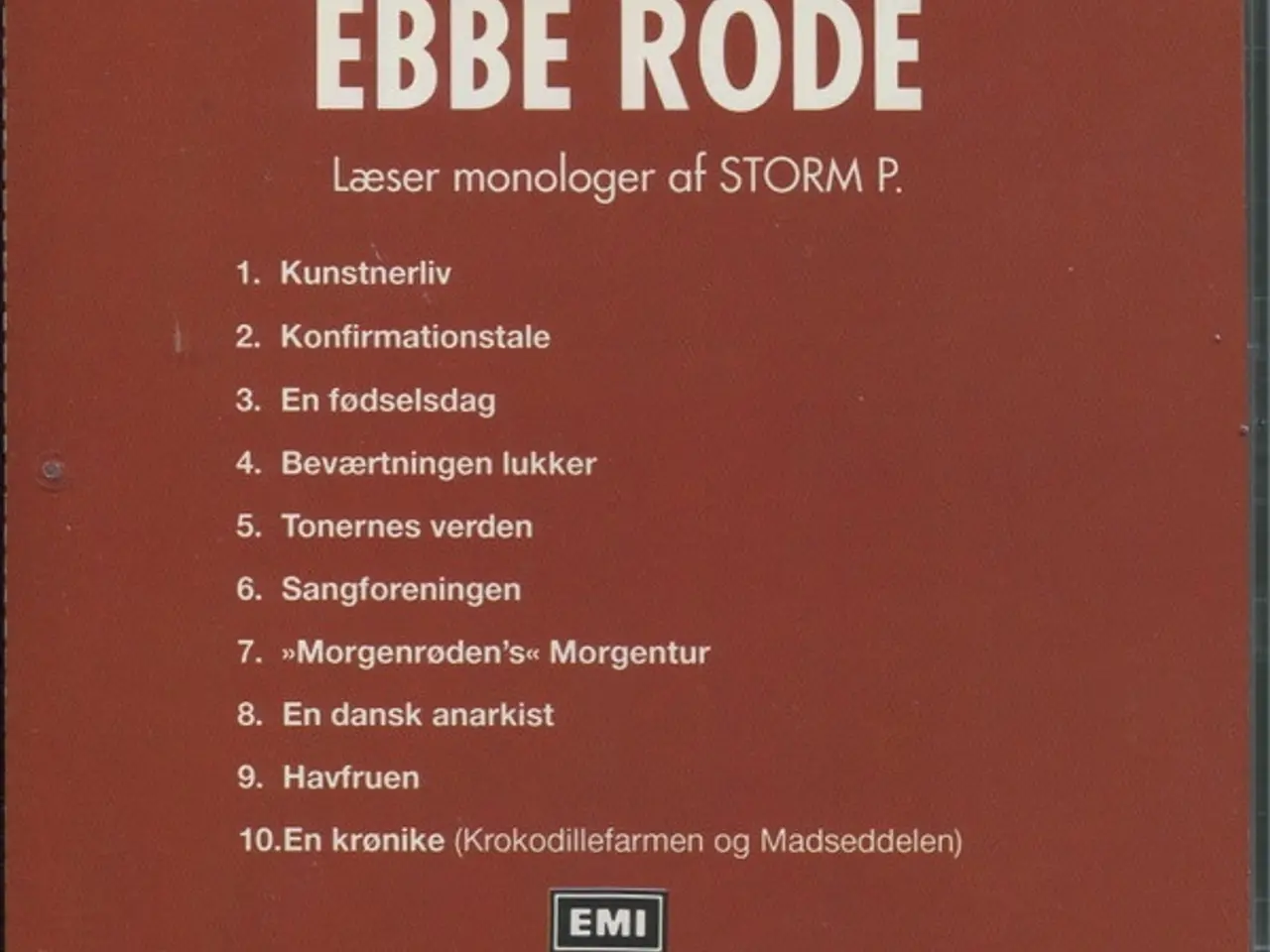 Billede 2 - Ebbe Rode – Læser Monologer Af Storm P. – CD