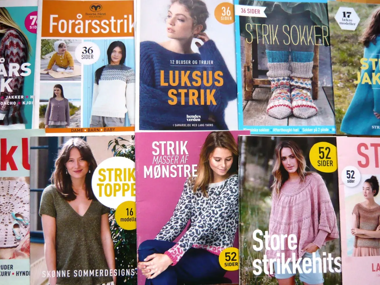 Billede 1 - Diverse hæfter med strikke/hækle opskrifter (4)