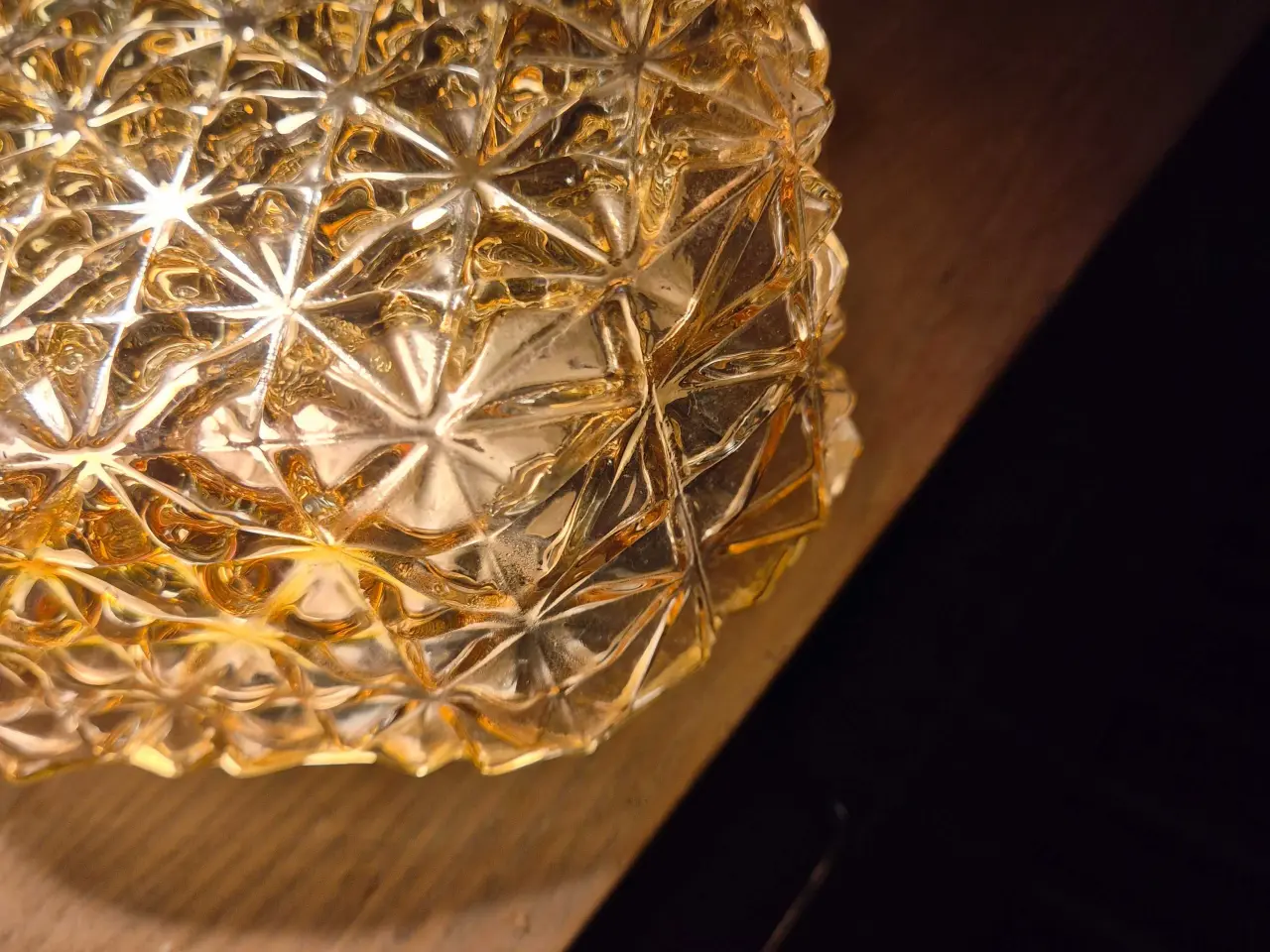 Billede 8 - Plafond med skærm gylden glasskærm 