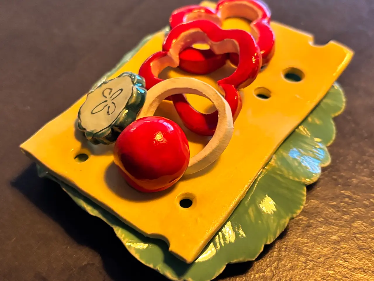 Billede 6 - Smørrebrød i keramik - Ostemad