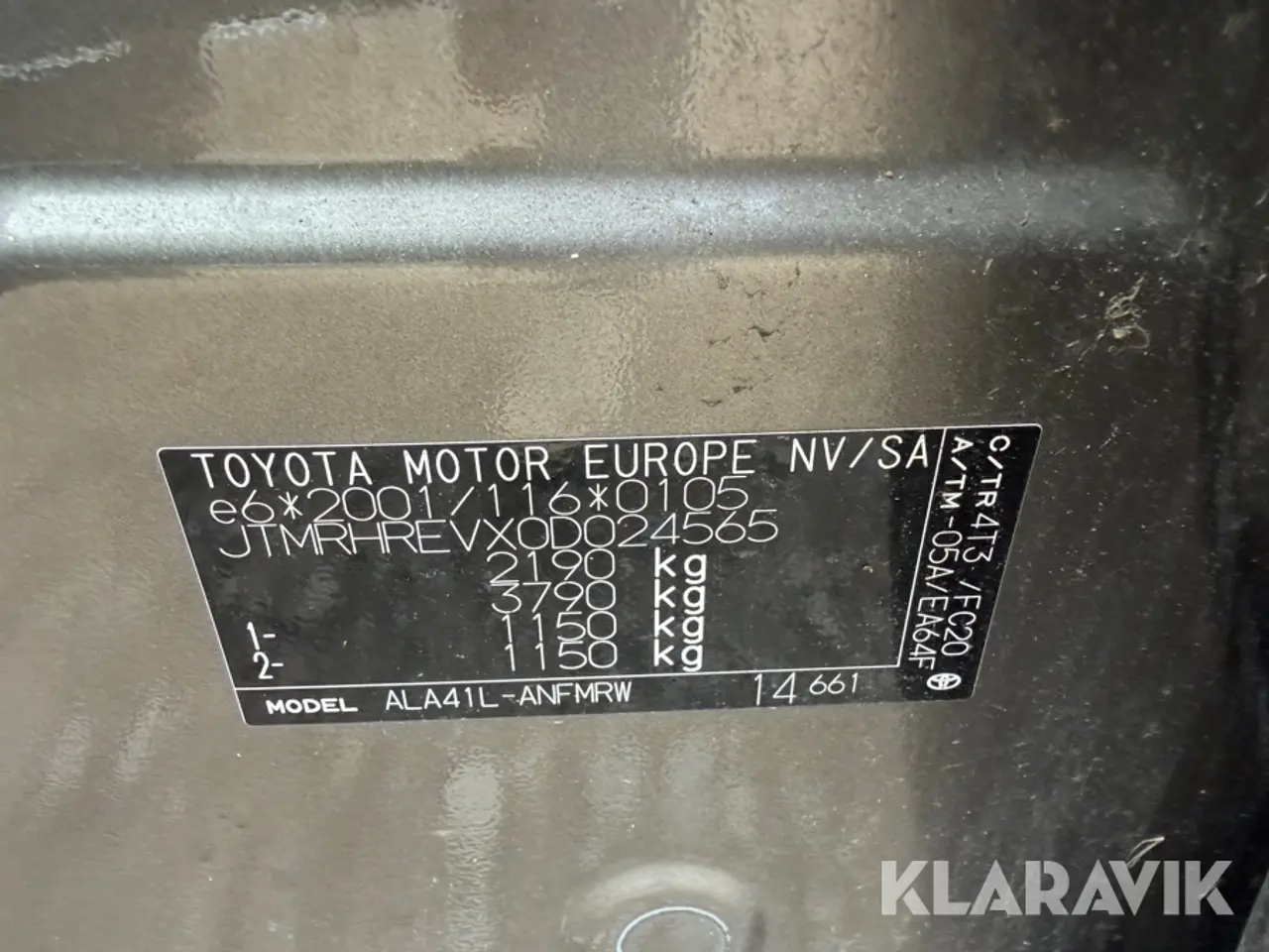 Billede 5 - Varebil Toyota Rav4 Van 2.0 D-4D 4X4