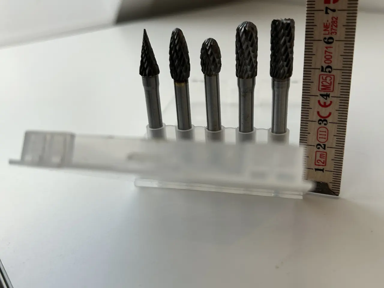 Billede 5 - Sæt med 5 stk. hårdmetal fræse-/slibebits.