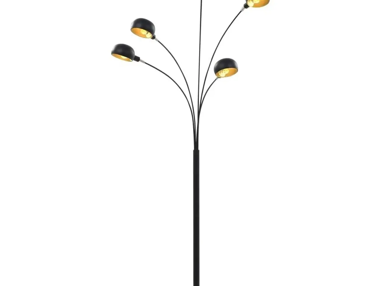 Billede 3 - Standerlampe 200 cm - 5 x E14 i sort og guld
