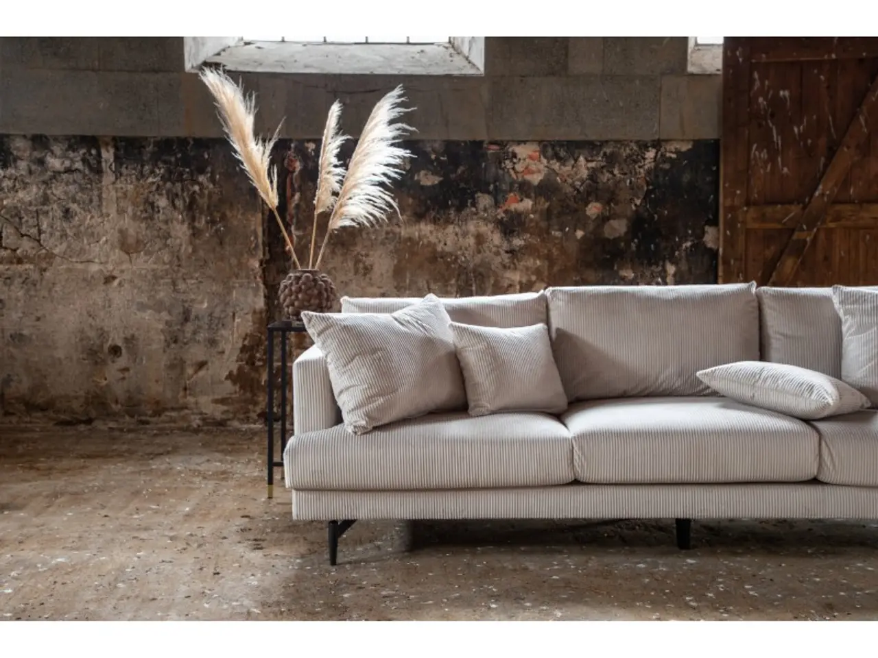Billede 16 - Sofia 3 personers Sofa  - Beige Fløjl