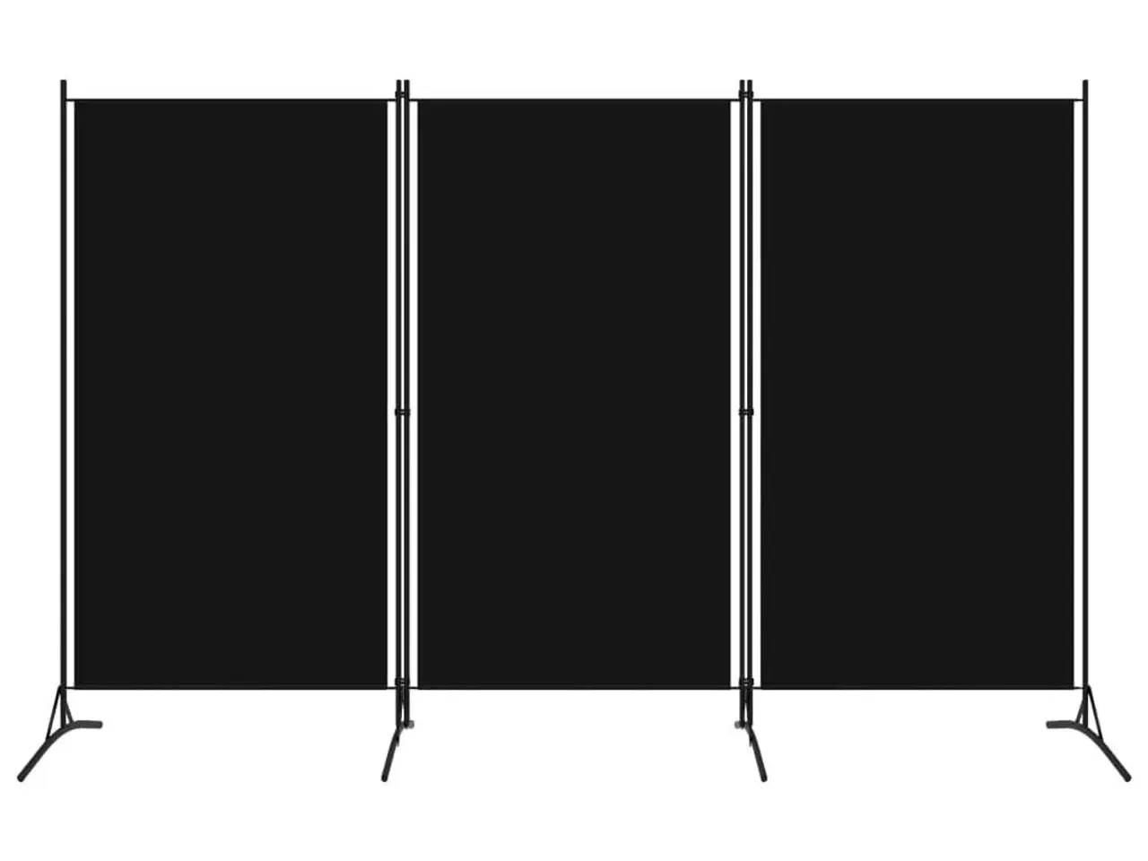 Billede 1 - 3-panels rumdeler 260 x 180 cm sort