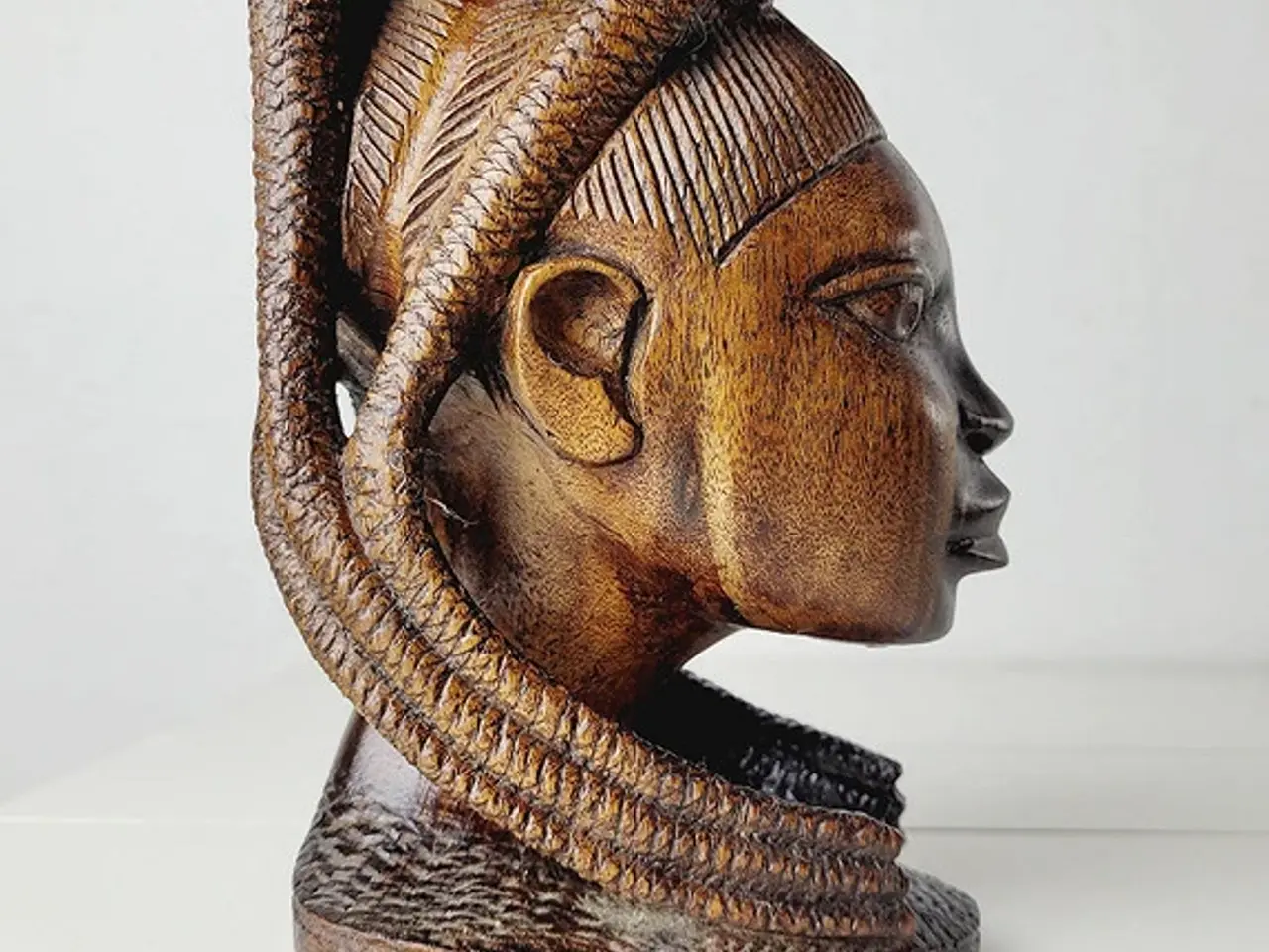 Billede 5 - Gammelt afrikansk hoved af træ muligvis palisander