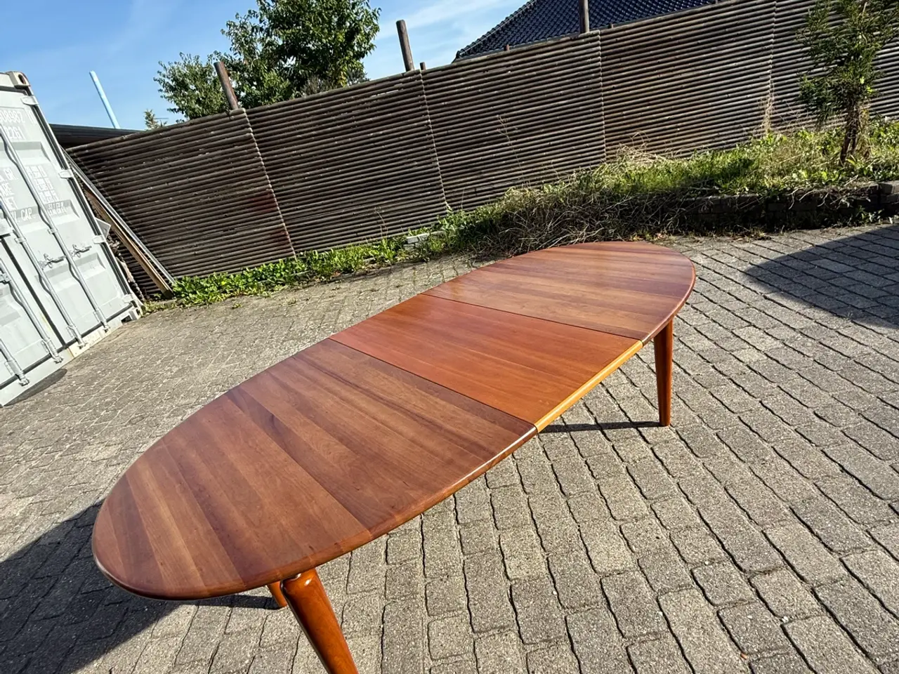 Billede 12 - Dansk retro massivt træ spisebord m\ tillægspader