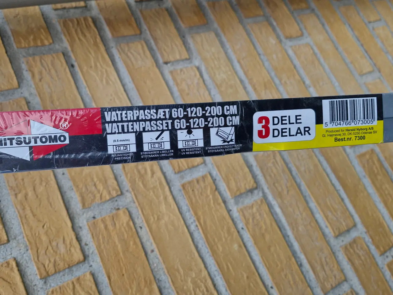 Billede 2 - Vaterpassæt, 3 stk. 60cm-120cm-200cm