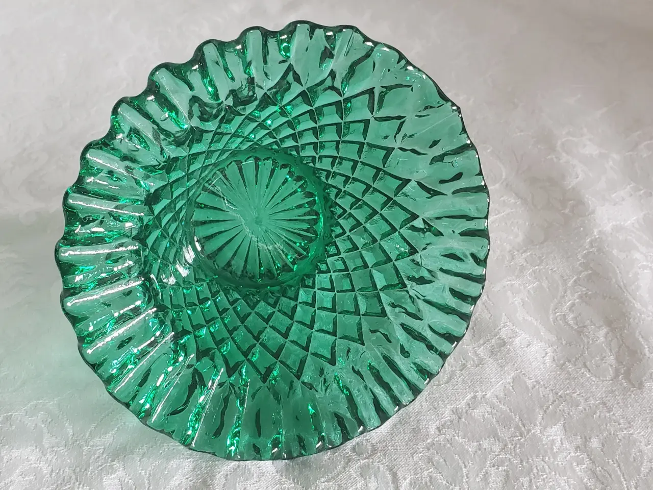 Billede 3 - Grøn glasskål