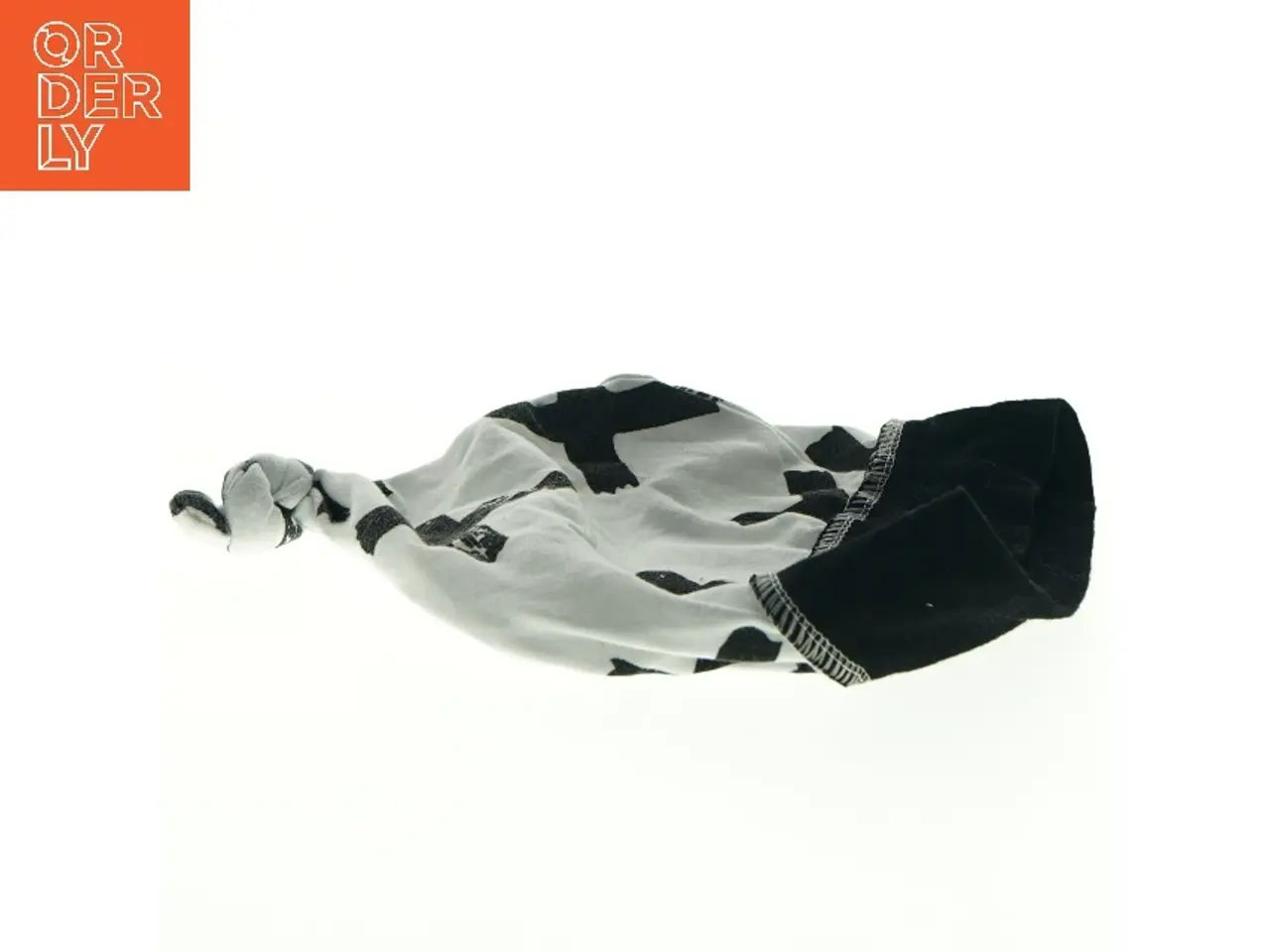 Billede 2 - Hvid og sort hue med kryds-mønster (str. L. 19. cm. b 17 cm)