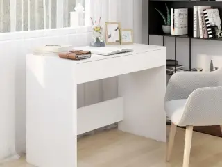 Skrivebord 101x50x76,5 cm konstrueret træ hvid