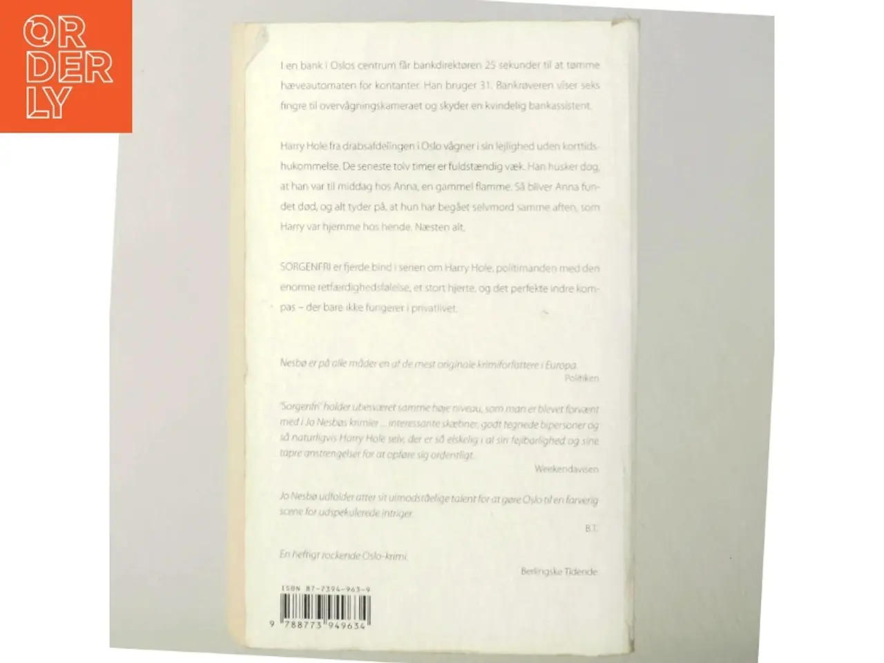 Billede 3 - Sorgenfri af Jo Nesbø (Bog)