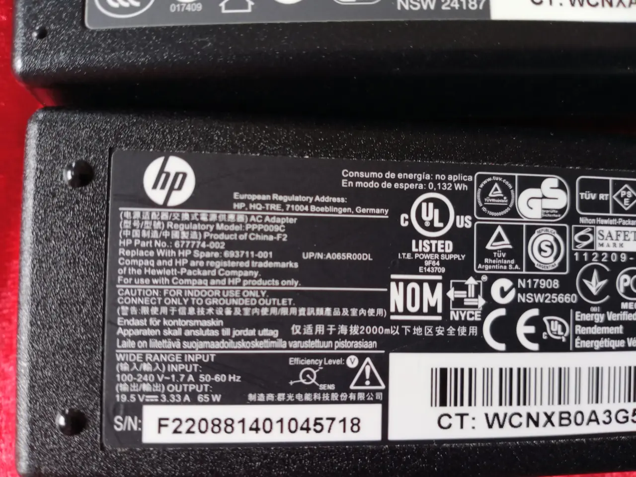 Billede 2 - Hp adapter / Lader: 19.5V 3.33A 65W
