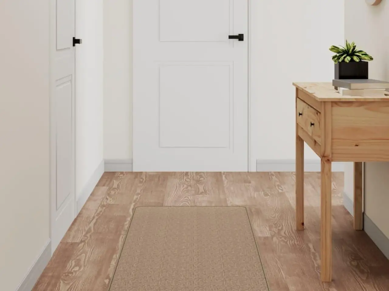 Billede 1 - Tæppeløber i sisallook 50 x 200 cm - sandfarvet