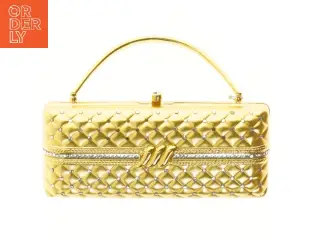 Guld håndtaske (str. 19x8 cm)