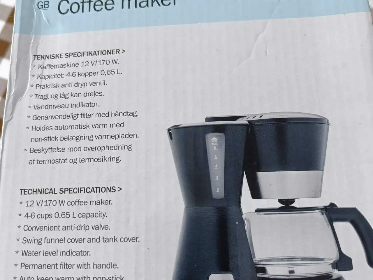 Billede 2 - Kaffemaskine 12V til 4-6 kopper