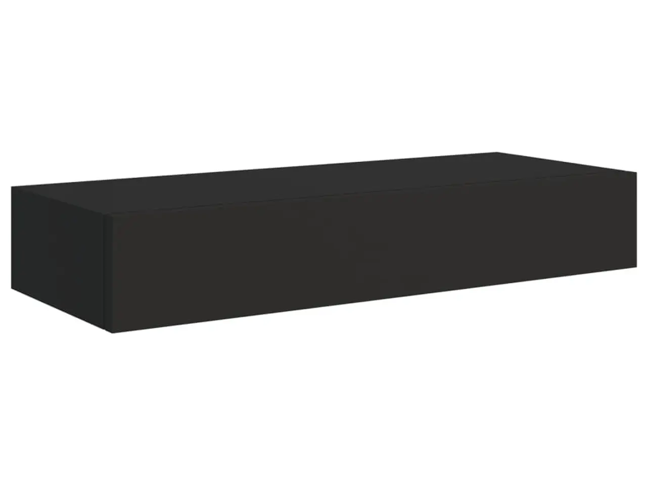 Billede 2 - Væghylde med skuffe 60x23,5x10 cm MDF sort