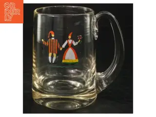 Glaskrus med motiv af Jacob E. Bang (str. H. 11 cm. ø. 8 cm)