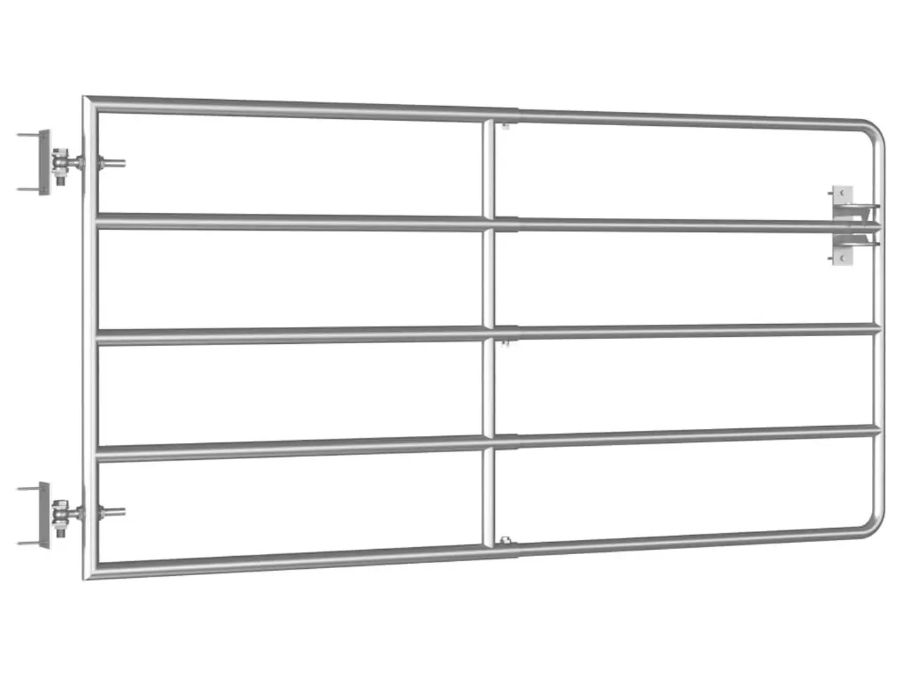 Billede 3 - Markport 95-170 x 90 cm i galvaniseret stål - sølvfarvet