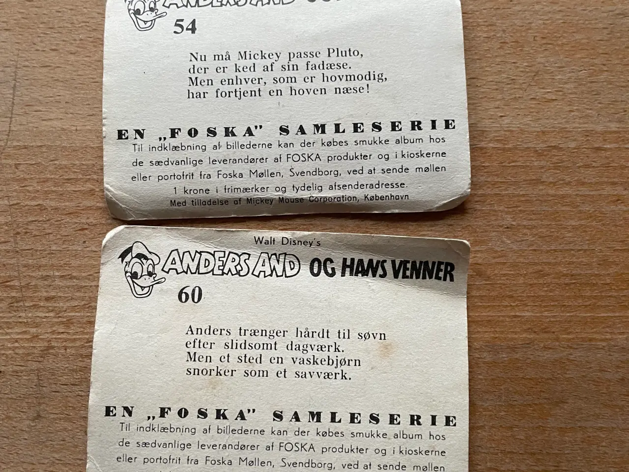 Billede 2 - Foska Anders And samlekort