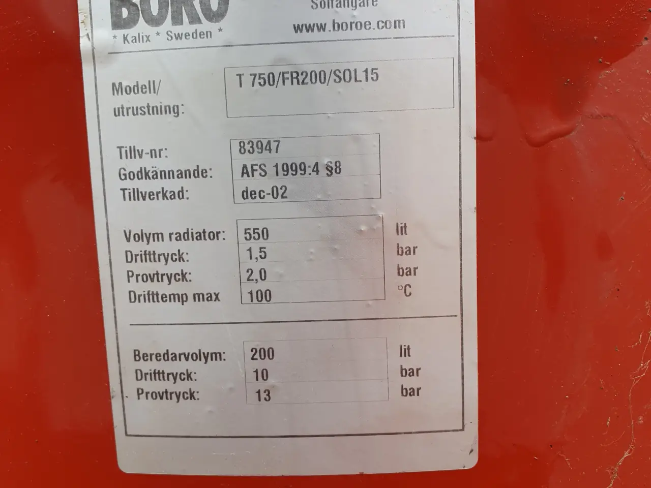 Billede 2 - 750 l Acummuleringstank/ 200 l Varmt vandsbeholder