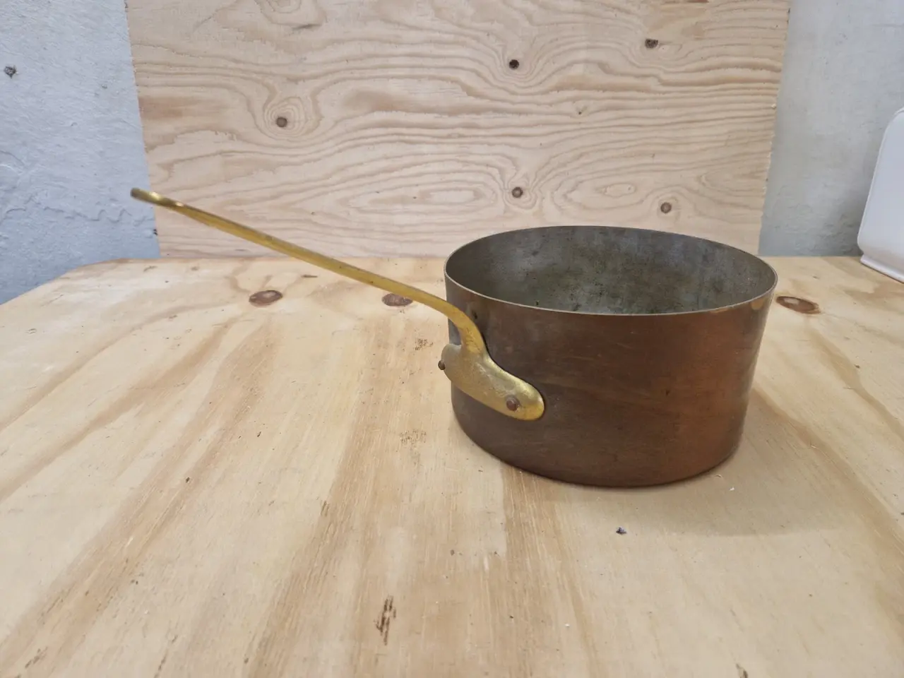 Billede 1 - Klassisk vintage kobberkasserolle 20.5 cm diameter