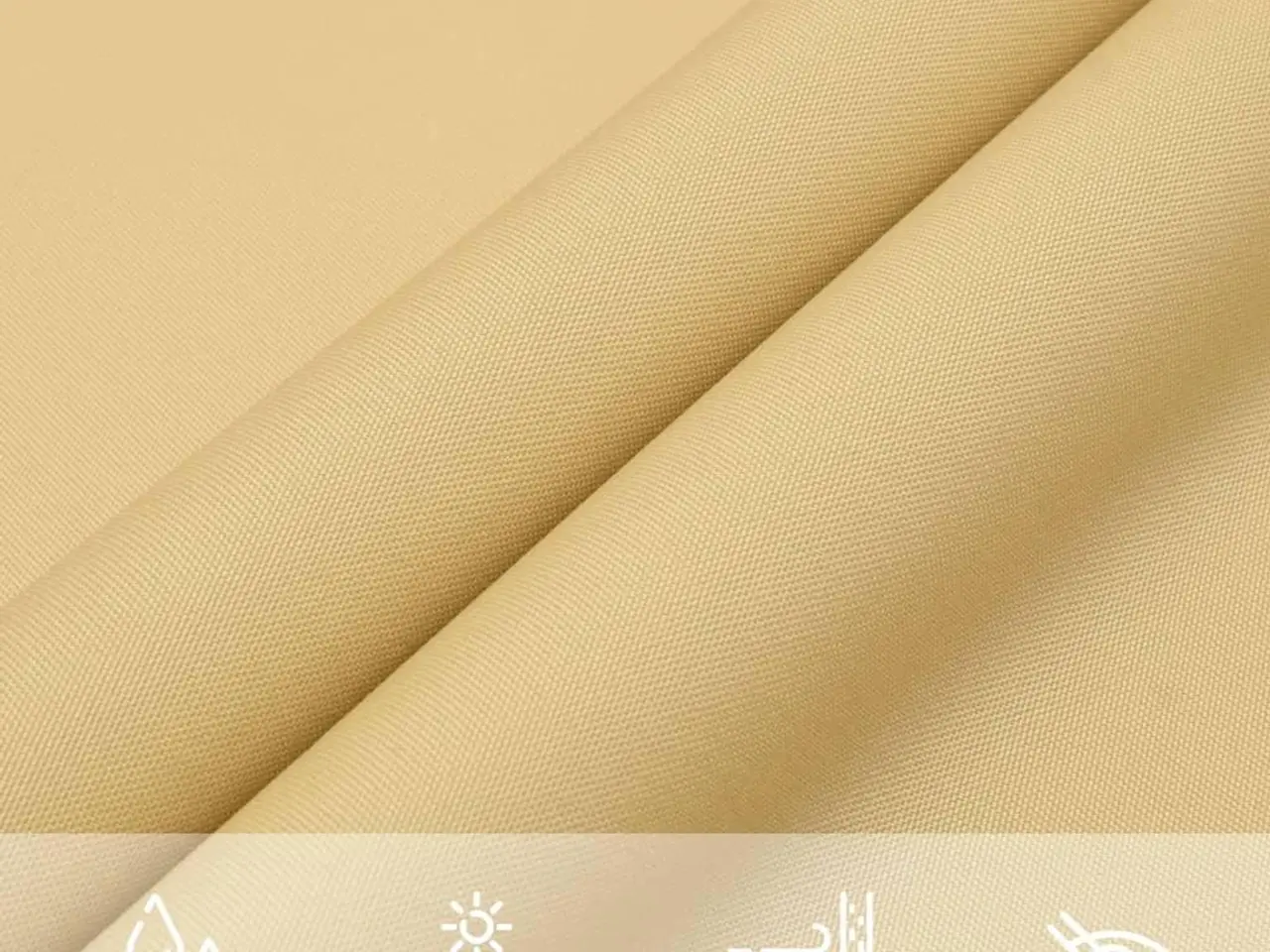 Billede 8 - Solsejl 3×3 m - sandfarvet, vandafvisende polyester