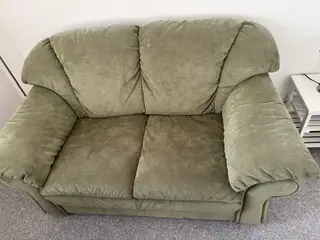 2-personers sofa med alcantara stof