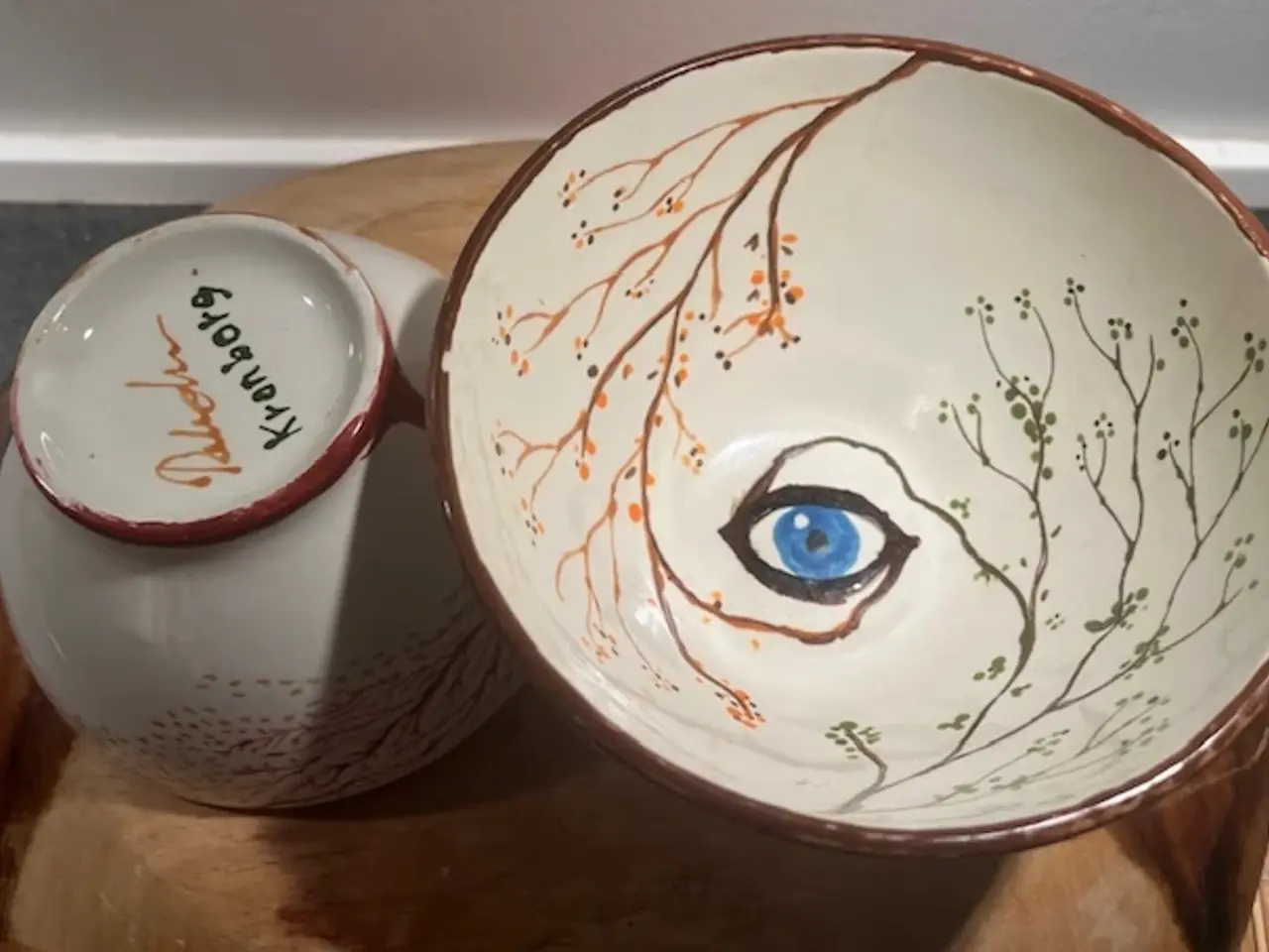 Billede 9 - 2 stk. Unika Keramikskåle fra Kronborg-gallerierne