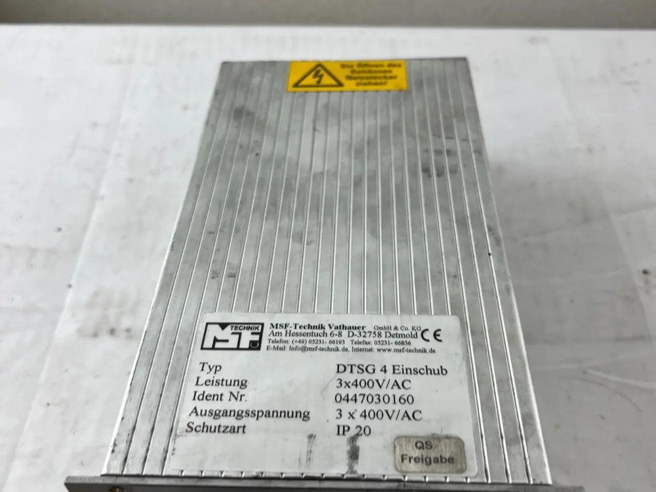 Billede 2 - MSF‑Technik Vathauer DTSG 4 Einschub 3×400 V AC