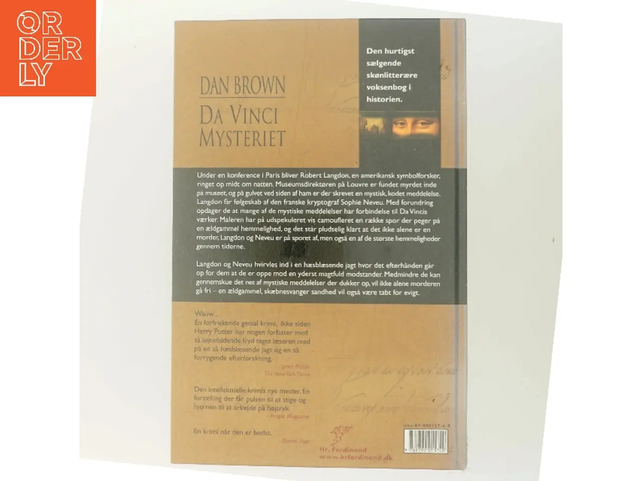 Billede 3 - Da Vinci Mysteriet af Dan Brown (Bog)