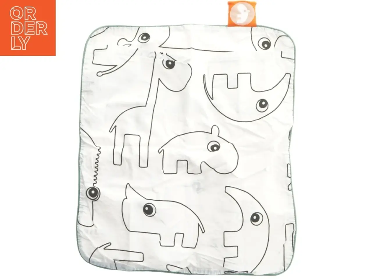 Billede 2 - Done by deer baby pudebetræk med zoo dyr (aldrig brugt men vasket)  (str. 38x44 cm)