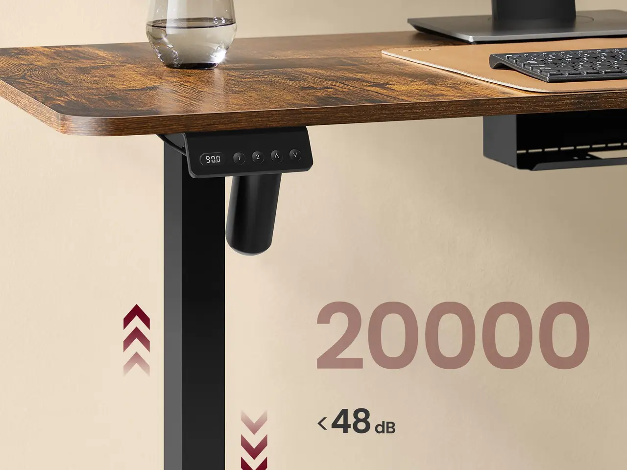 Billede 4 - Elektrisk L-formet hæve-sænkebord 160 x 140 cm