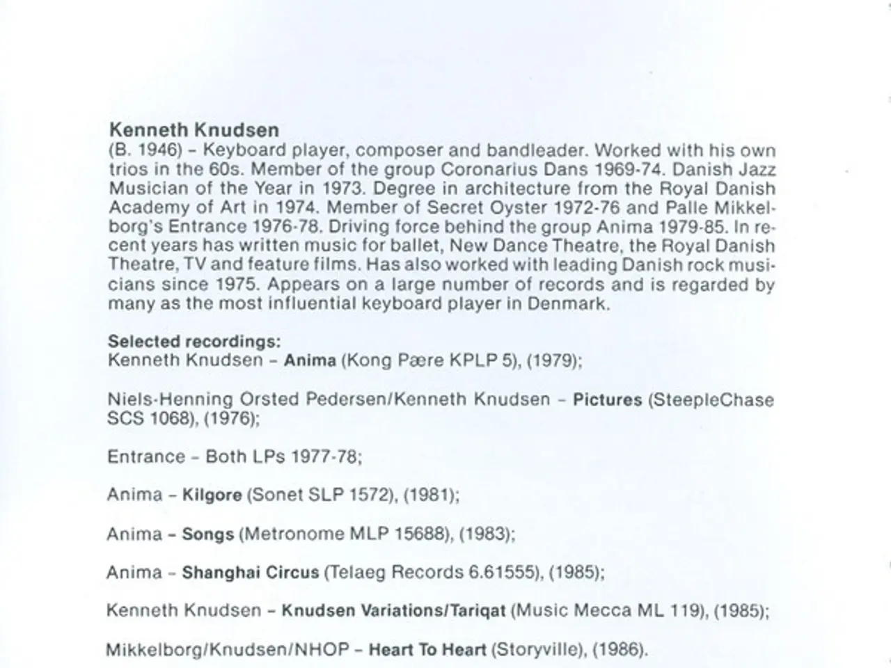 Billede 8 - Mikkelborg* / Knudsen*… – Heart To Heart – CD