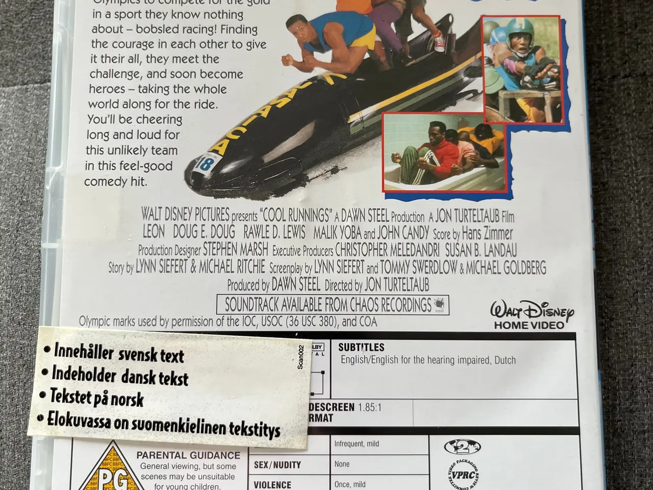 Billede 2 - Cool Runnings - Af banen DVD