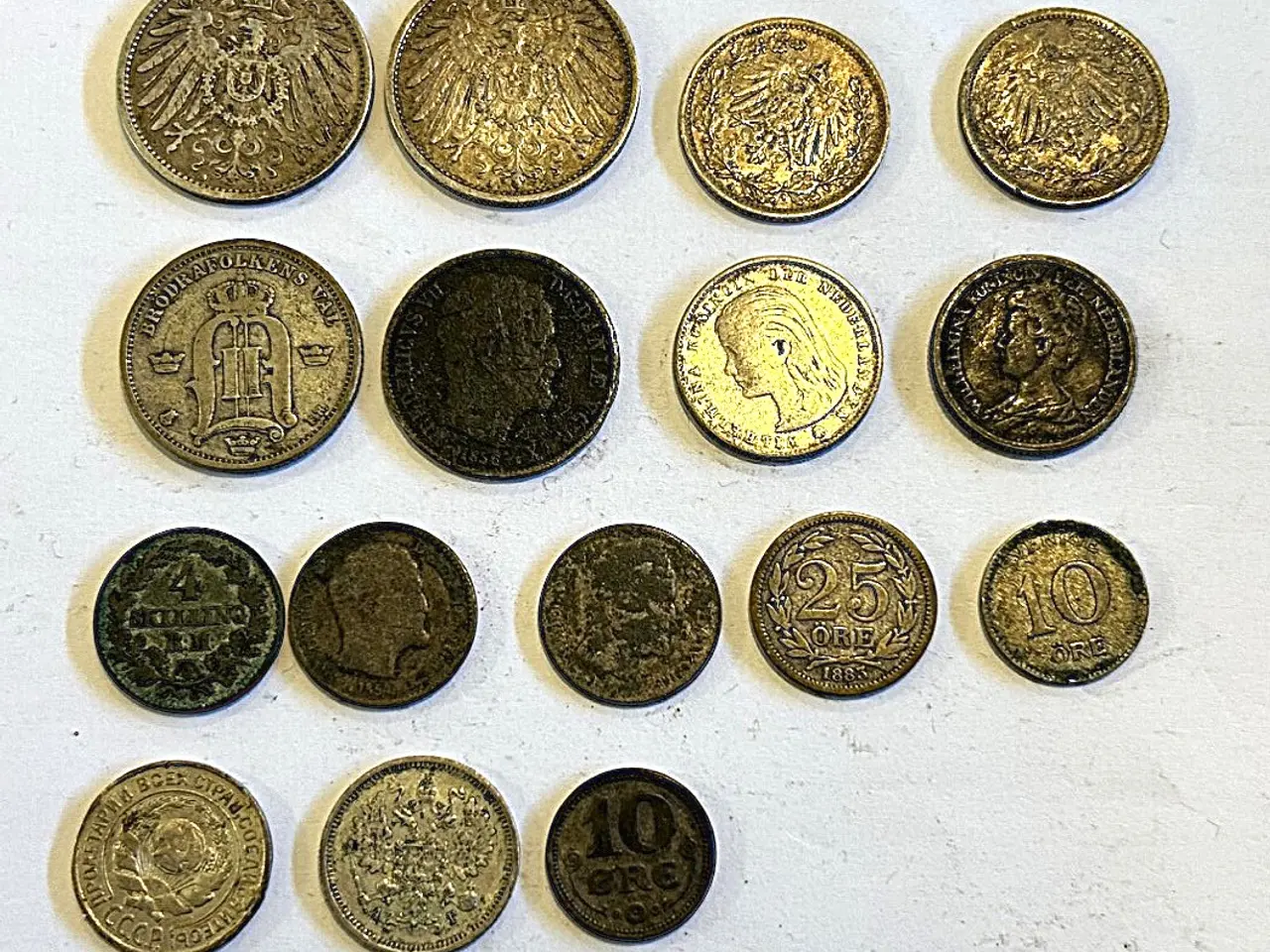 Billede 2 - Sølvmønter Danmark og udland ca. 47 gram 