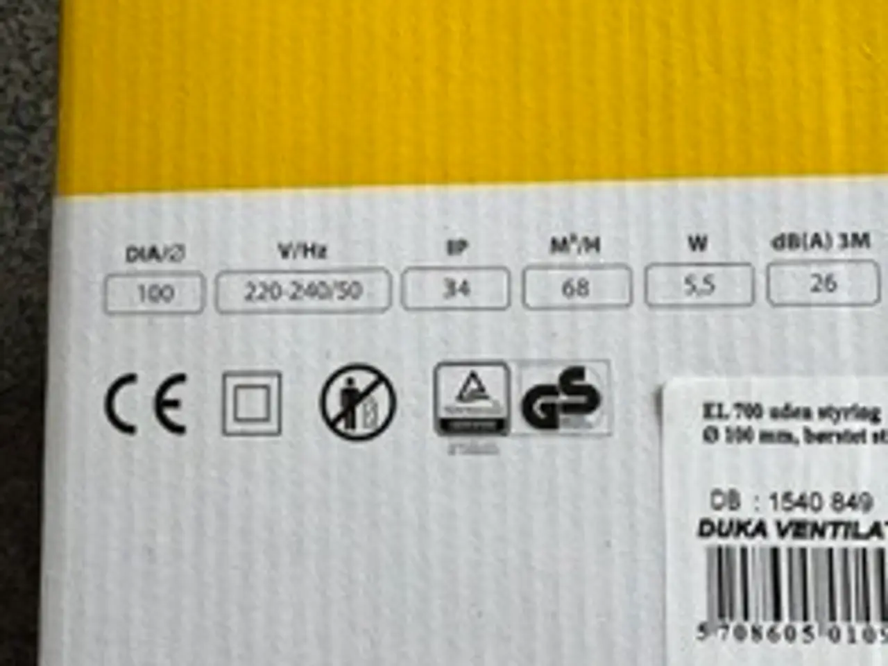 Billede 2 - Duka EL 700 ventilator - badeværelsesventilator