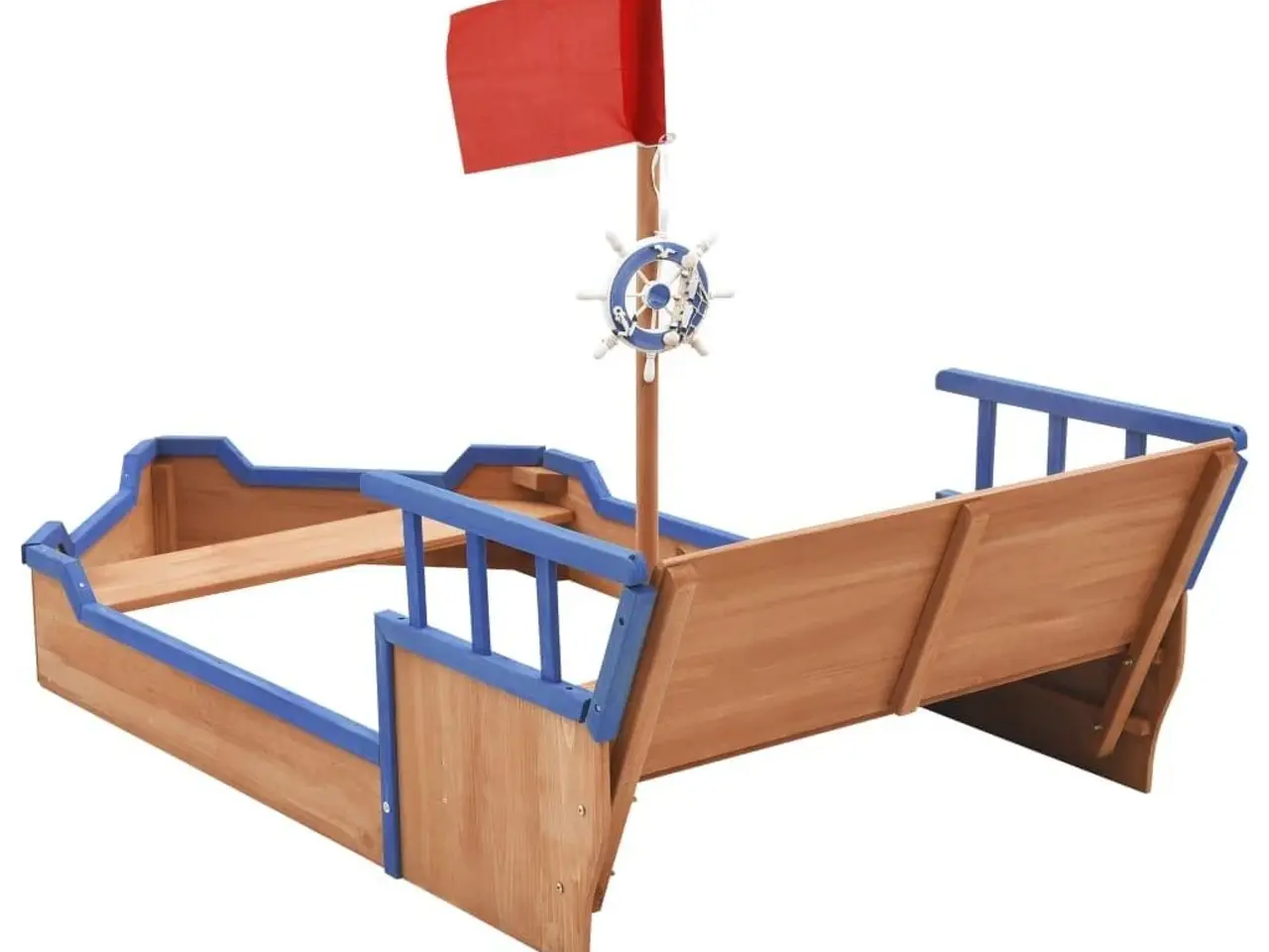 Billede 5 - Sandkasse piratskib 190x94,5x101 cm fyrretræ