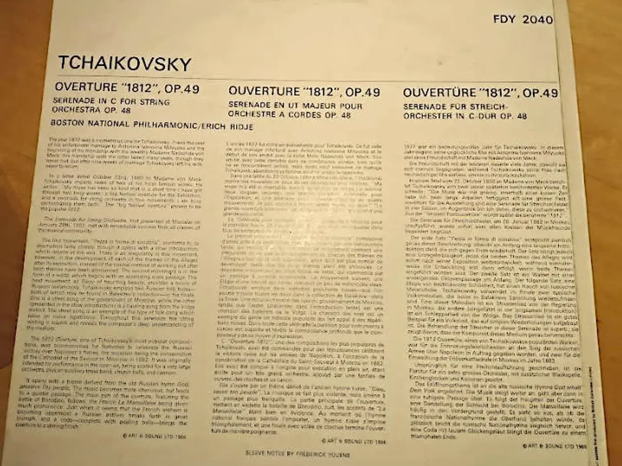 Billede 3 - Tchaikovsky: 1812 -Boston symfonikerne/Ridge, SGA