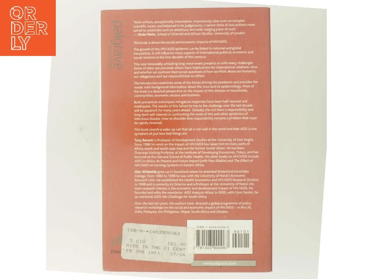 Billede 3 - AIDS in the twenty-first century : disease and globalization (Bog)
