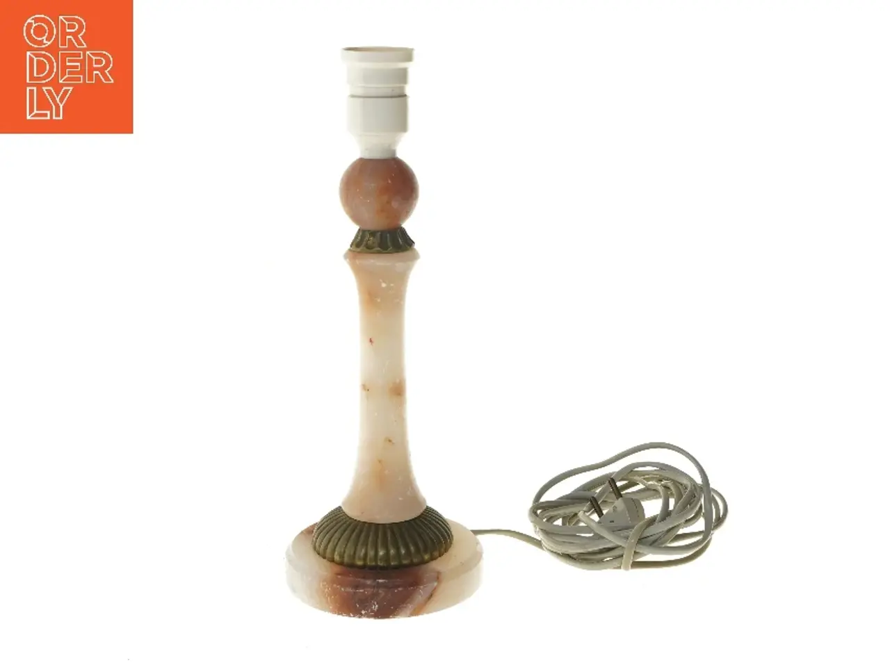 Billede 1 - Retro flot Bordlampe af marmor (str. 32 cm)