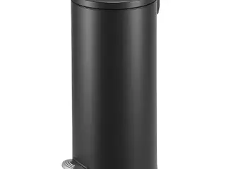 30 l rund pedalspand i stål med soft-close låg og inderspand - sort
