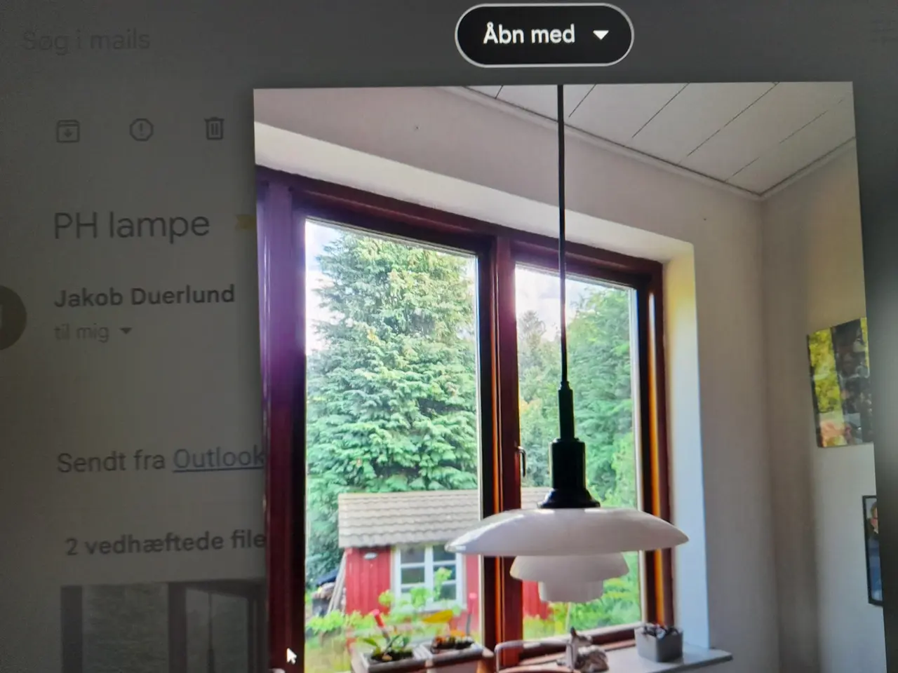 Billede 1 - PH 3/2 sort med sort ledning.