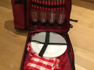Picnic rygsæk i vinrød