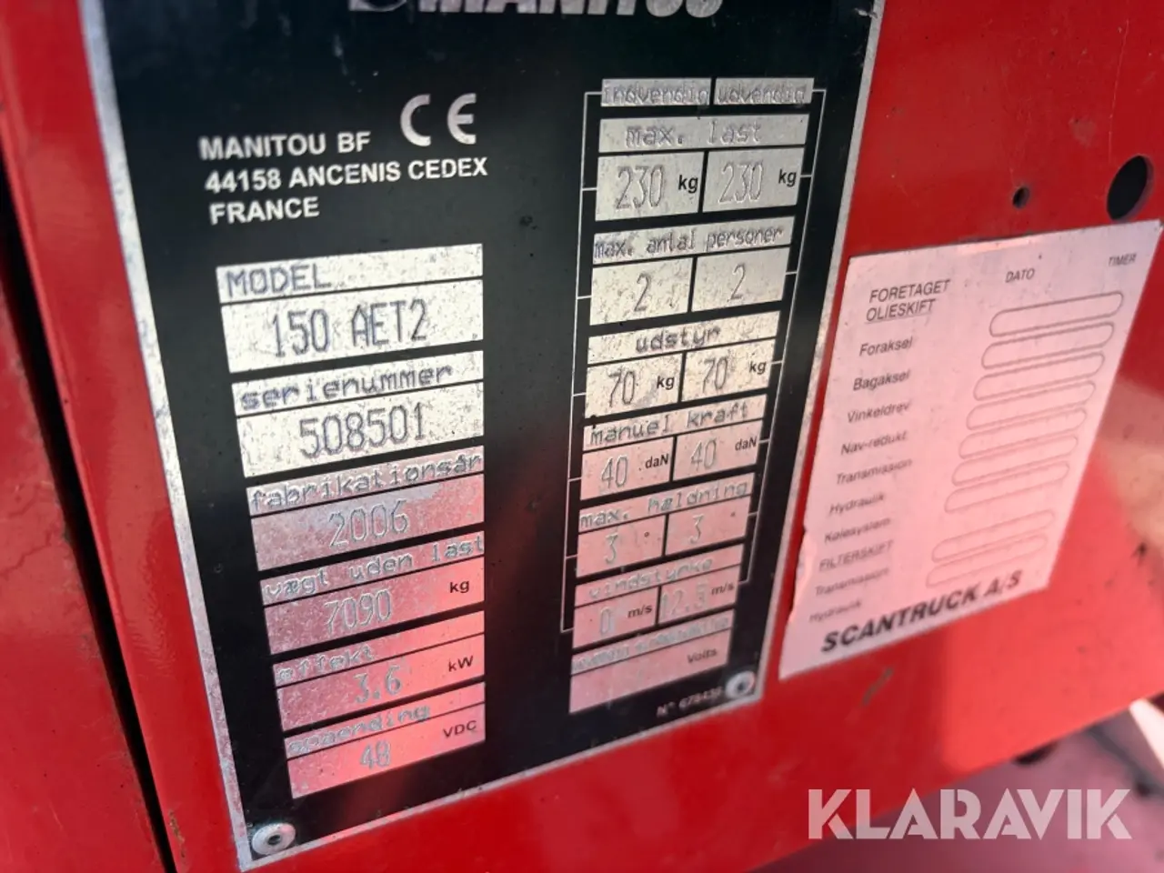Billede 5 - Bomlift Manitou 150AET 15 meter