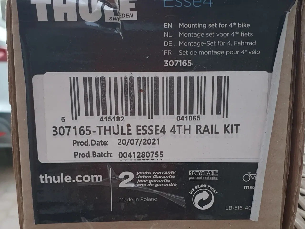 Billede 3 - Thule Esse4 4th Rail Kit